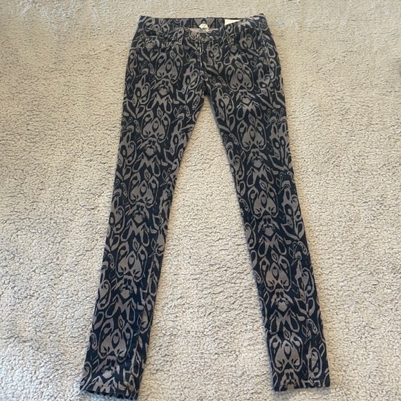 rag & bone Denim - Rag & Bone Corduroy Pattern Jeans Ikat Ink Size 24